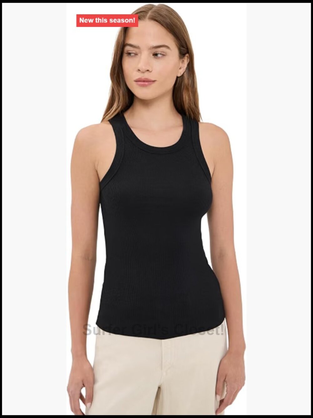 Women's Sleeveless Ribbed Tank Top Lightweight Cotton Modal Scoop Neck